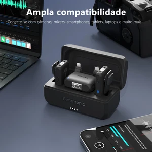 Saramonic Blink500b2 + Wireless Lapela Microphone for Android Smartphone Cameras DSLR USB-C Wireless Lapela Devices for live Vlog Facebook Vide 8 Main Sales Microphone Kit Battery - №8