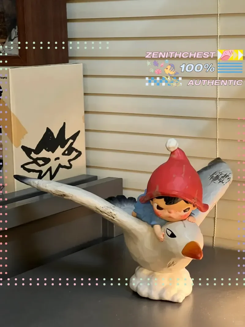 Pop mart hirono skyward série anime figura de ação ornamento estatuetas hirono coleção decoração para casa bonecas de mesa modelo crianças presente