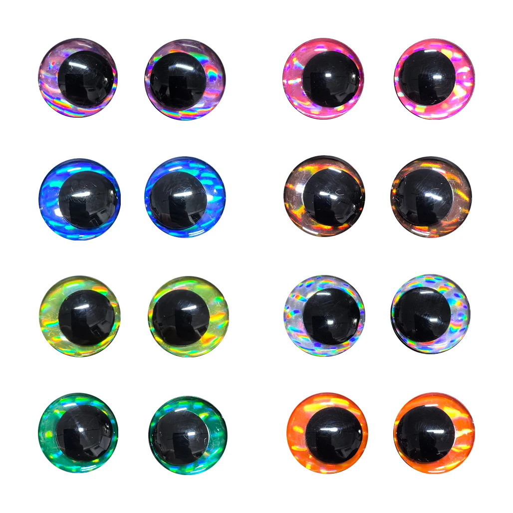 3D Glitter Eyes Diy Accessories Colored Safety Eyes For Amigurumis Crochet  Dolls Plastic Doll Findings 12mm/14mm/16mm/18mm/20mm