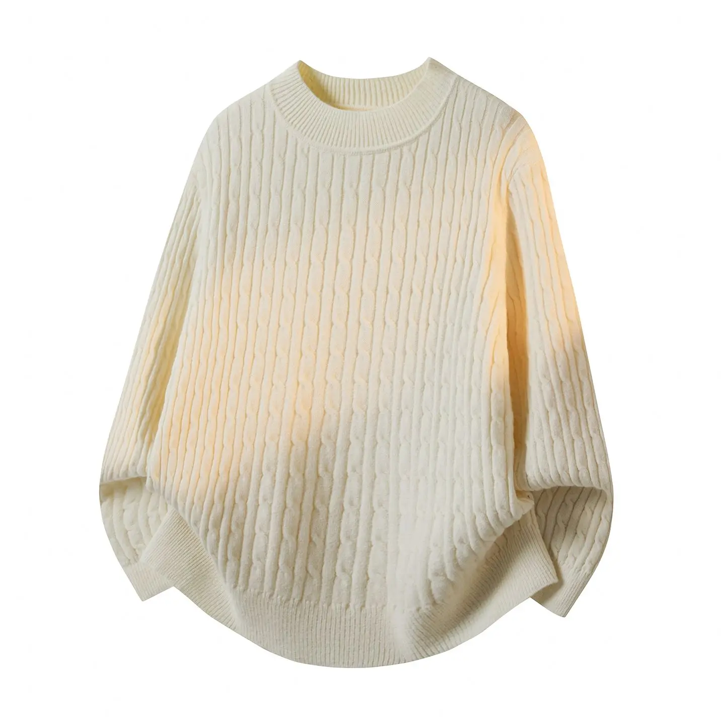 Old Money Style Light Gray Woven Sweater for Men, 2026 Autumn and Winter New Relaxed Fit Polo Collar Men's Oversized Sweater