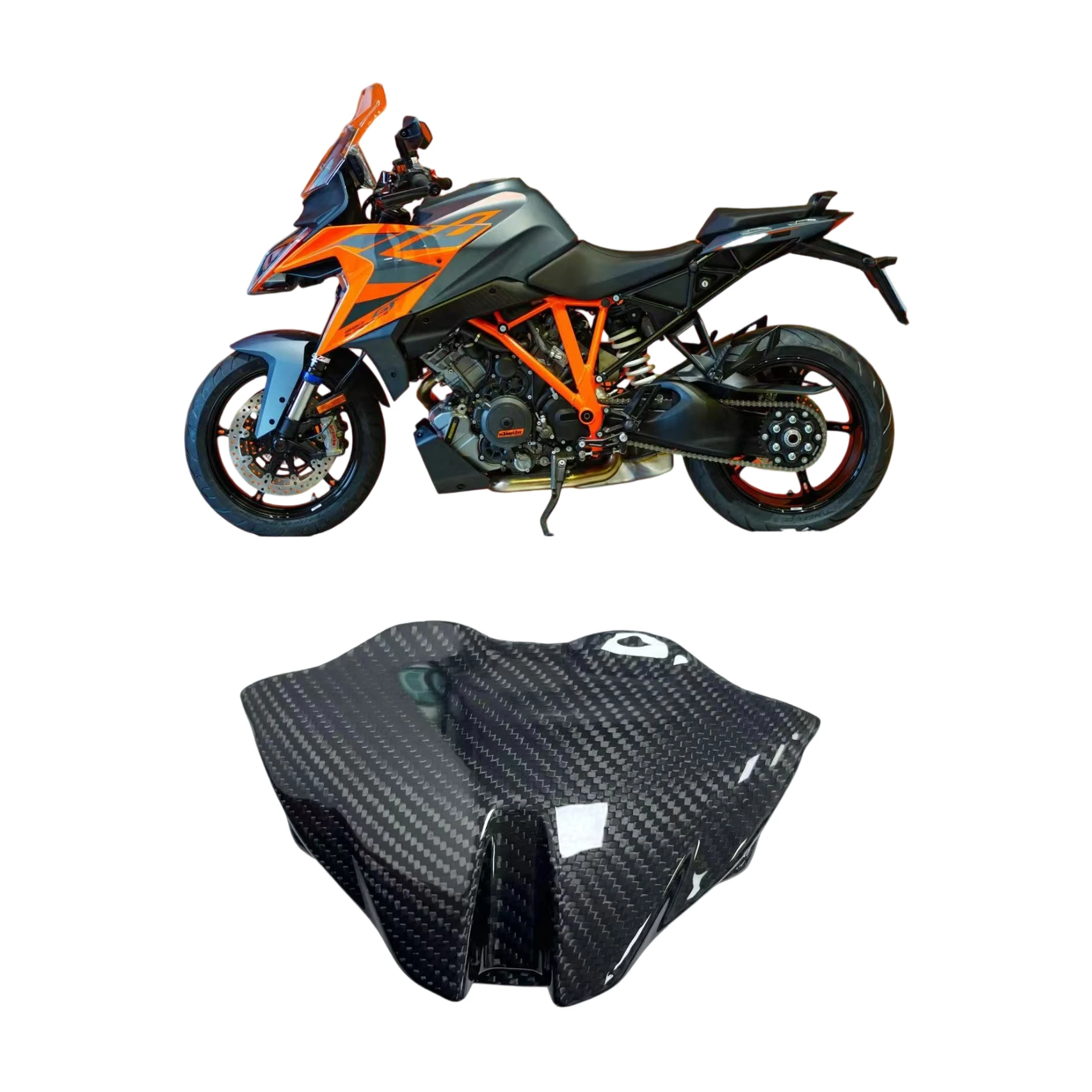 

FOR KTM 1290 SuperDuke R/RR 2020 - 2024 Premium 100% 3K Carbon Fiber Motorcycle Front Windshield & Instrument Cover