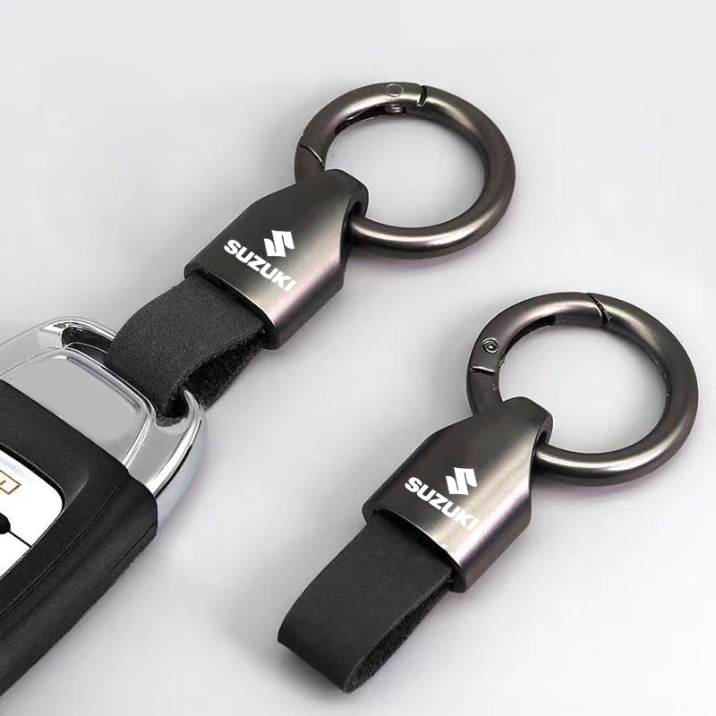 

Suede Car Keychain For Suzuki Swace Swift Splash DZire Jimny Alto Across Kizashi Zinc Alloy Vintage Leather Key Ring Accessories