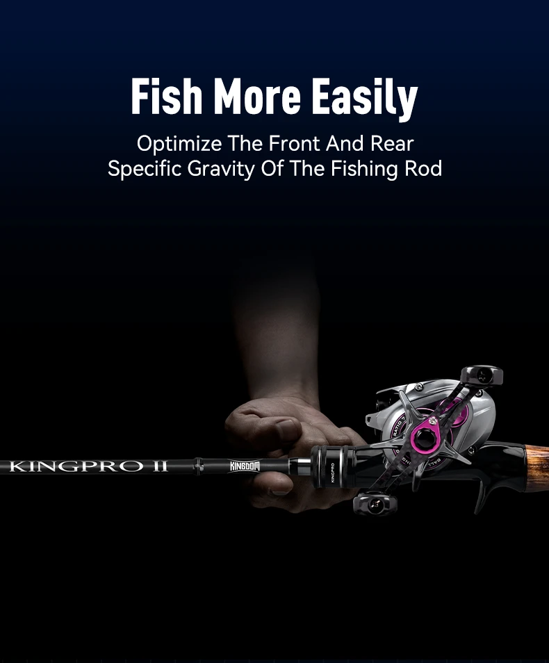 Kingdom Kingpro II Spinning Angelrute 1,8 m 1,98 m 2,1 m M ML L Power 2 Abschnitte Carbon Casting Angelrute für Bass Angeln – Detail 8