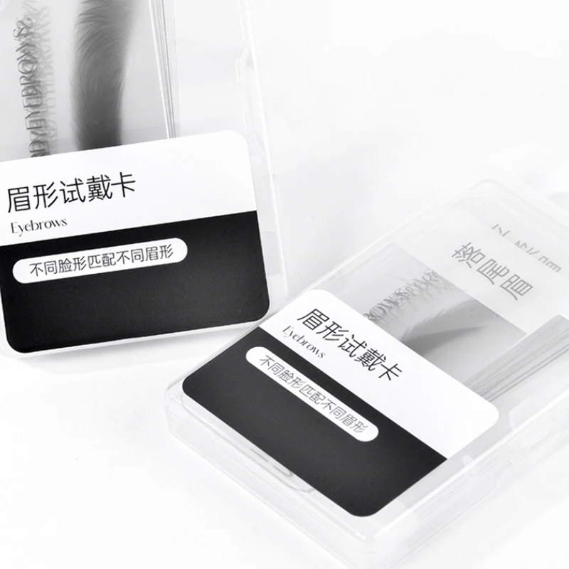 Scheda di prova per sopracciglia da donna in 6 stili Strumento di prova pre-applicazione professionale per l'esposizione del salone di stili di sopracciglia popolari