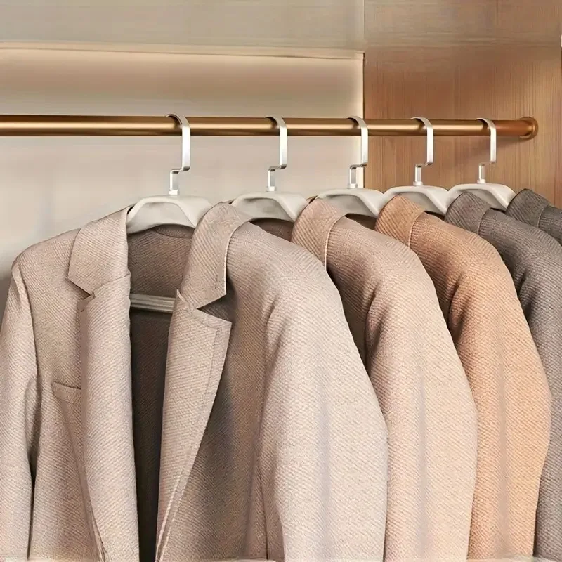 

6pcs Wide Shoulder Anti-Slip Clothes Hangers | Durable Plastic Space-Saving Closet Organizer Hooks for Jackets and Coats