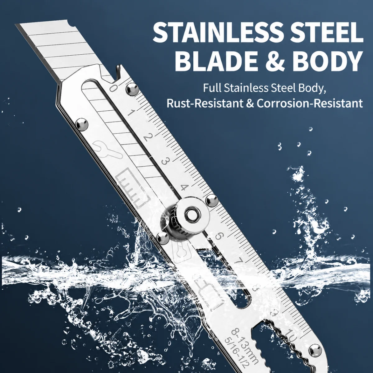 10/100 Stück, 100 mm x 18 mm, Ersatzklingen für Universalmesser, aus Kohlenstoffstahl, schwarz, zum Basteln, für Büroarbeiten und zum Schnitzen. – Detail 4