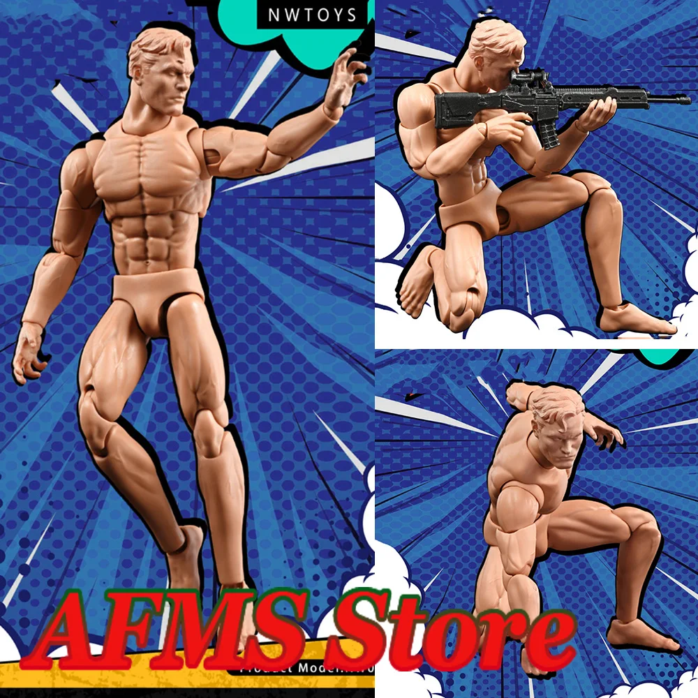 NwToys 1/12 Nw02 Men Soldier Medium Muscle Body Super Flexible Military Combat Joint Dolls 16.6Cm Painting Anime Action Figure