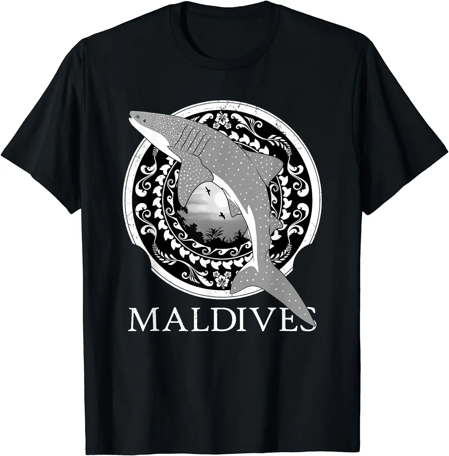 Whale Shark Republic of Maldives T-Shirt 100% Cotton O-Neck Summer Short Sleeve Casual Mens T-shirt Size S-3XL