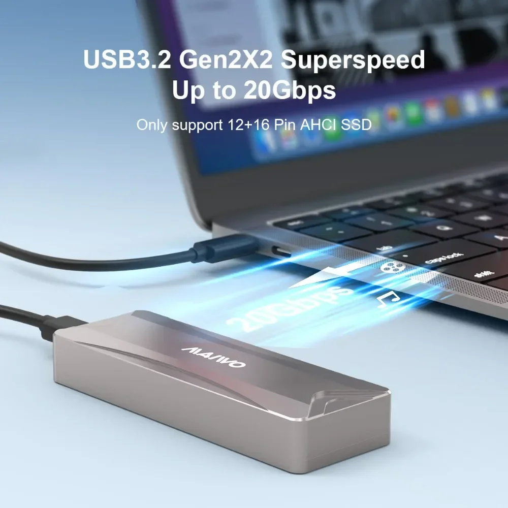 حاوية MAIWO-MacBook SSD ، Apple Flash SSD ، حاوية M.2 ، متوافقة مع MacBook Pro Mac Pro ، Mac Pro ، USB ، 12 و 16 دبوس