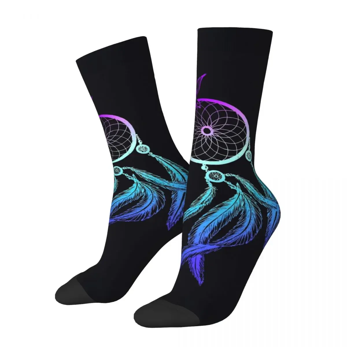 Dream Catcher Stockings Colorful Print Design Kawaii Socks Autumn Anti Skid  Women Men Running Sports Medium Soft 