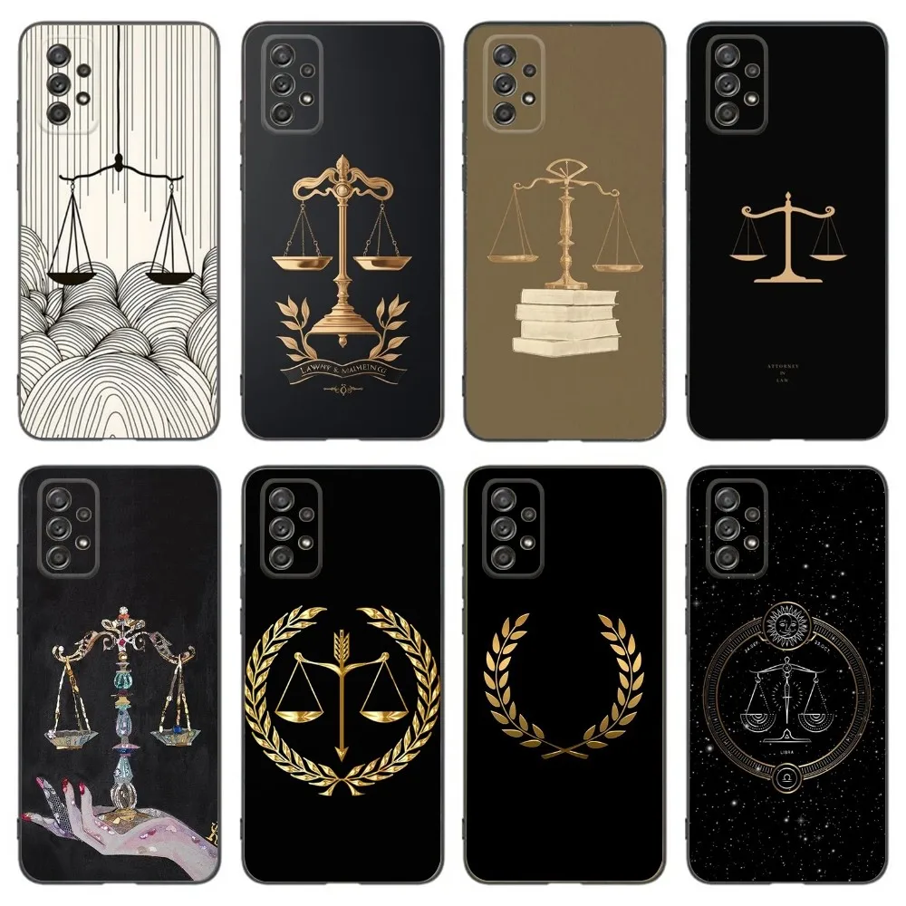 Law Judge Justice Lawyer Phone Case For Samsung Galaxy A13,A21s,A22,A31,A32,A52,A53,A71,A80,A91 Soft Black Phone Cover