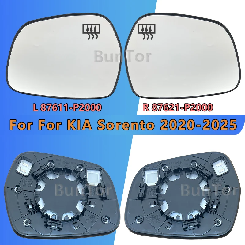 For KIA Sorento 2020 2021 2022 2023 2024 2025 Rearview Mirror/87611-P2000 87621-P2000/Left and Right Wing Mirror Lens/Car Parts