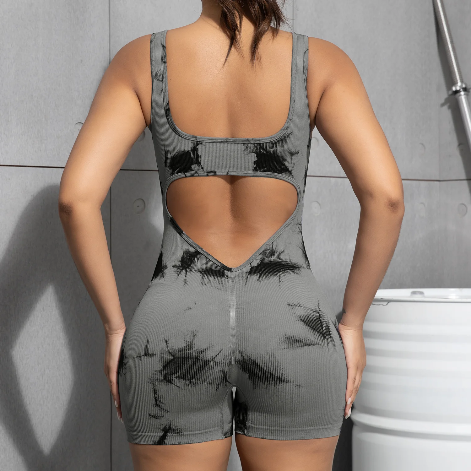 الصيف التعادل صبغ السروال القصير امرأة الصالة الرياضية كومبي السراويل النساء الرياضة ملابس لليوجا الإناث اللياقة البدنية وزرة السراويل حللا #5