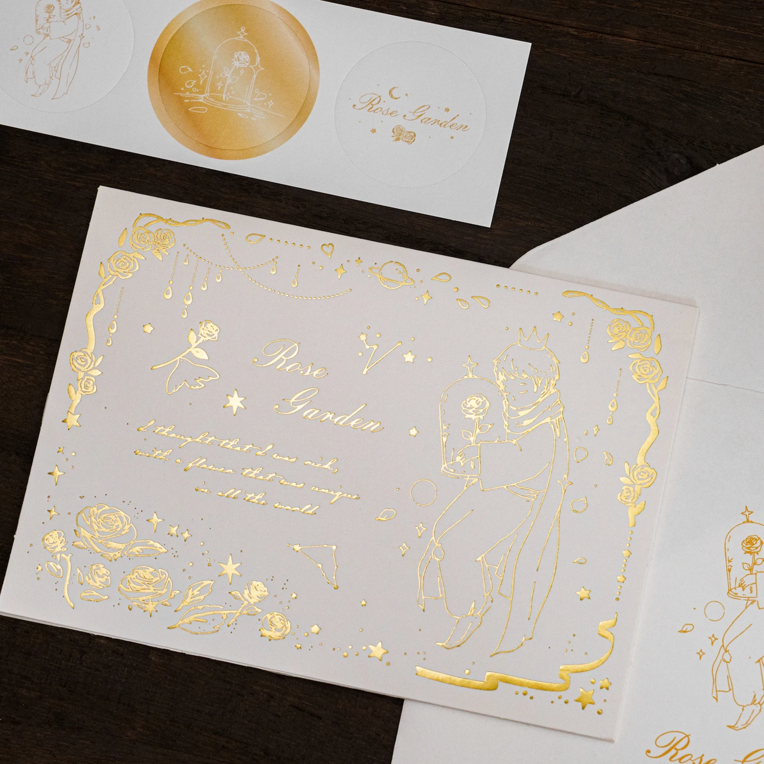 4 teile/los der Prinz und die Rosen serie Karten & Geschenk karten