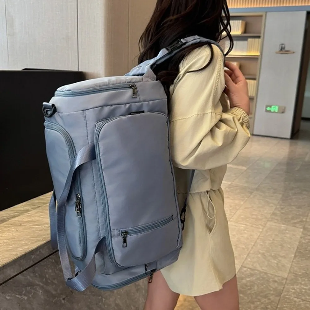 

Модная дорожная сумка из ткани Оксфорд, однотонный ручной дорожный рюкзак, большая вместительная дорожная сумка с отделением для сухого и влажного воздуха, унисекс