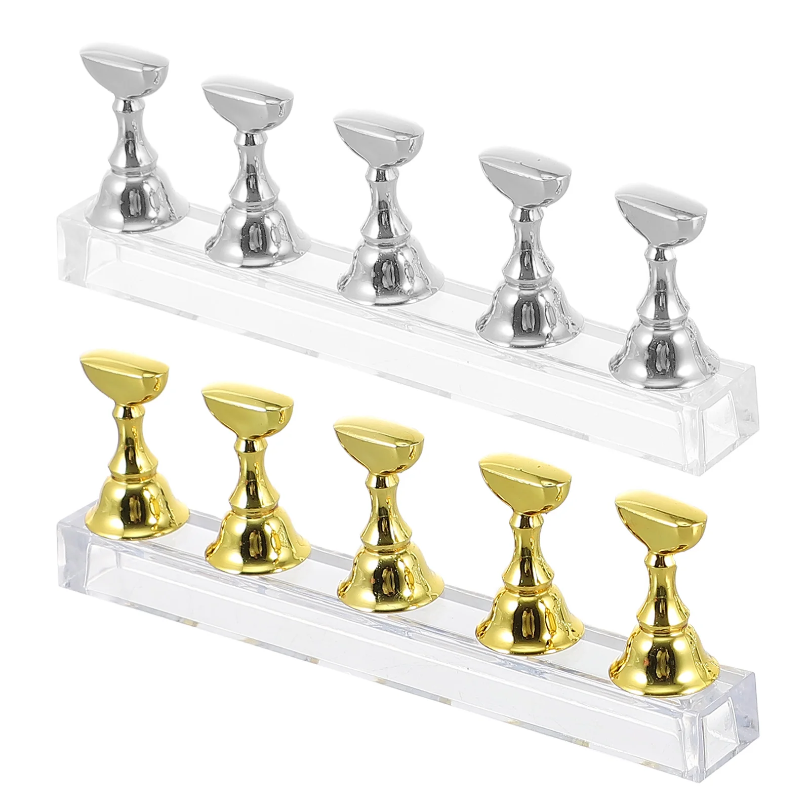 

2 комплекта, стеллаж для практики дизайна ногтей, акриловый держатель для ногтей, пресс на подставке, салонный маникюрный инструмент, стеллаж для практики маникюра