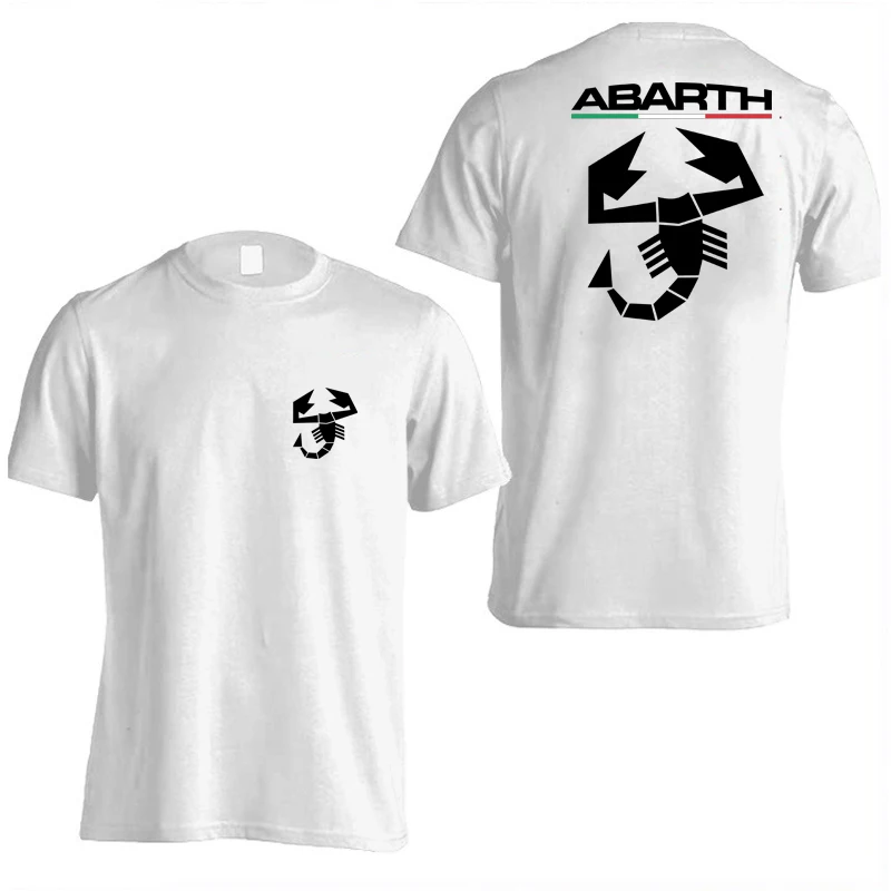 Abarth Scorpion Men's Summer Pure Cotton Short Sleeved Men's and Women's Sports T-shirt Italian Car Modified Rally Racing Top