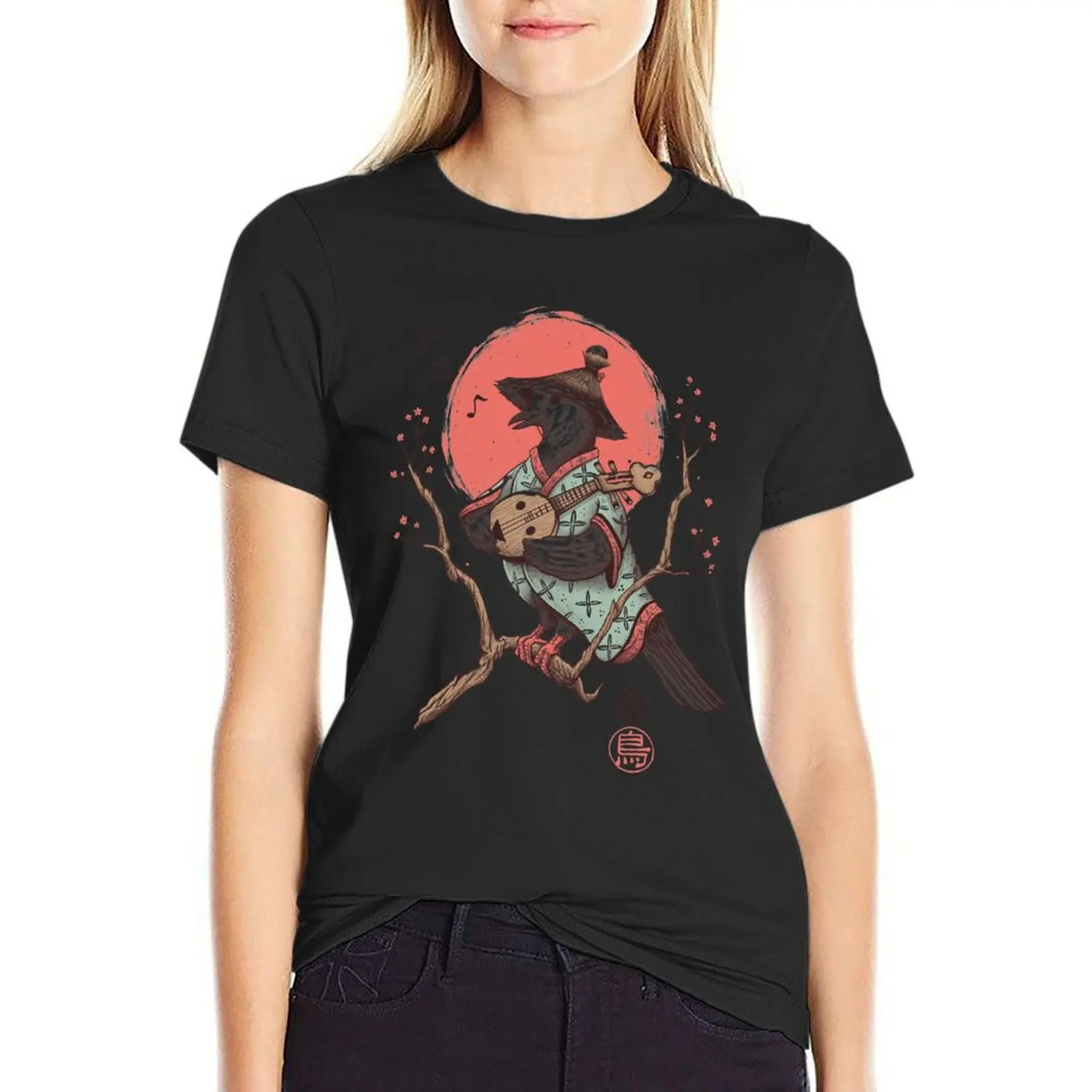 

Song Bird T-Shirt quick drying Blouse oversized Short sleeve tee tshirts for Women