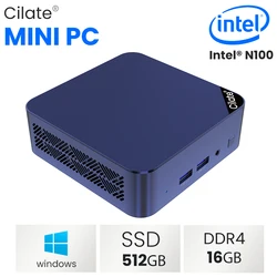 Cilate-Mini PC M11 Intel Celeron 12th Gen N5095 N100, ordenador de escritorio para juegos, 8GB, 16GB, 256GB, 512GB, DDR4, WIFI5, windows 11