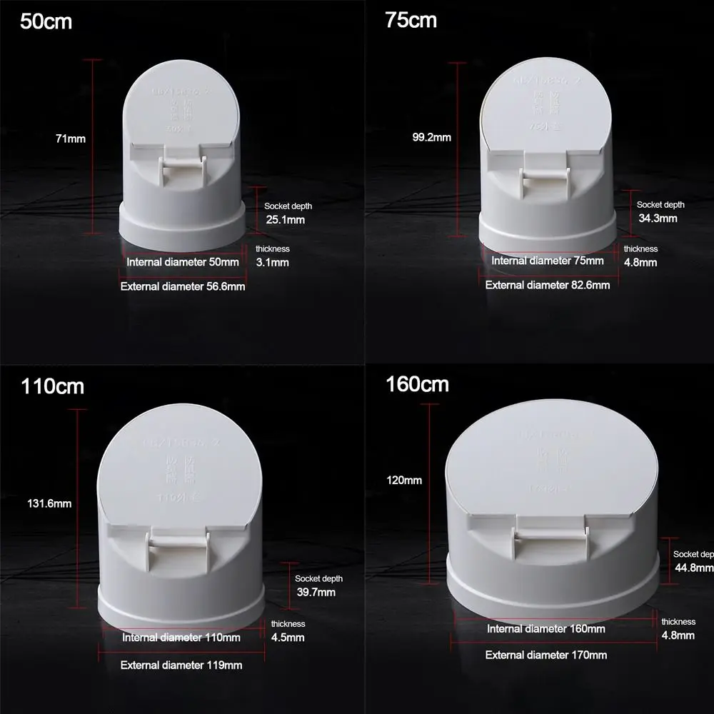 50/75/110/160mm rura spustowa odpływy podłogowe rura ściekowa duże przemieszczenie anty-zapach osłona przeciw szczurom szambo zewnętrzny zawór rurowy