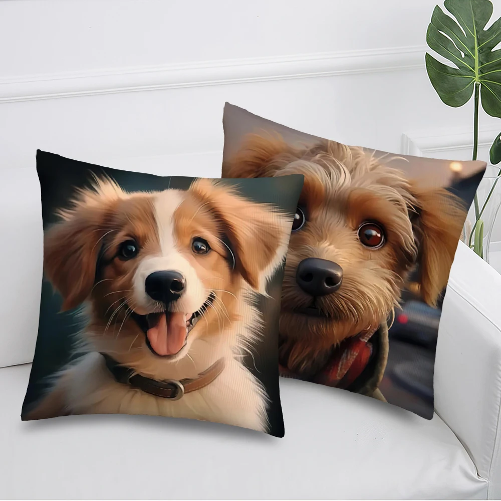 Poszewka na poduszkę Cute Dog Poszewka na poduszkę do salonu Sypialnia Sofa Poszewka na poduszkę samochodową — zdjęcie 5