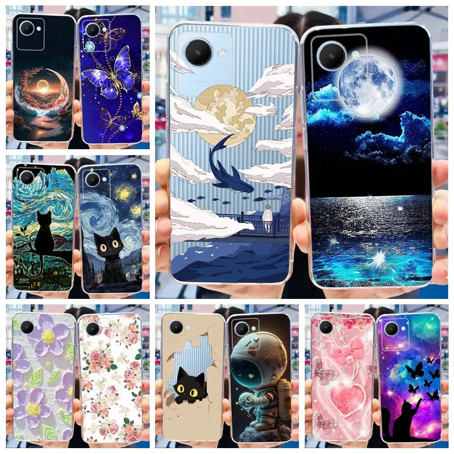 For Realme C30 Case Realme C30s RMX3690 Fashion Painted Cover Soft Silicone Case For Realme C30 C 30 s RealmeC30 Back Cover Bags