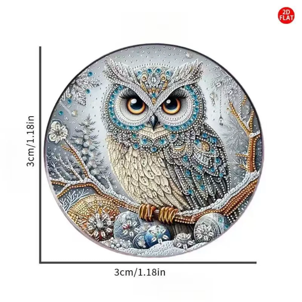 Ice and Snow Wise Man Snow Forest Owl Pin Stainless Steel Flat Dropper Pin Clothes Backpacks Pins Decorative Accessories view 2
