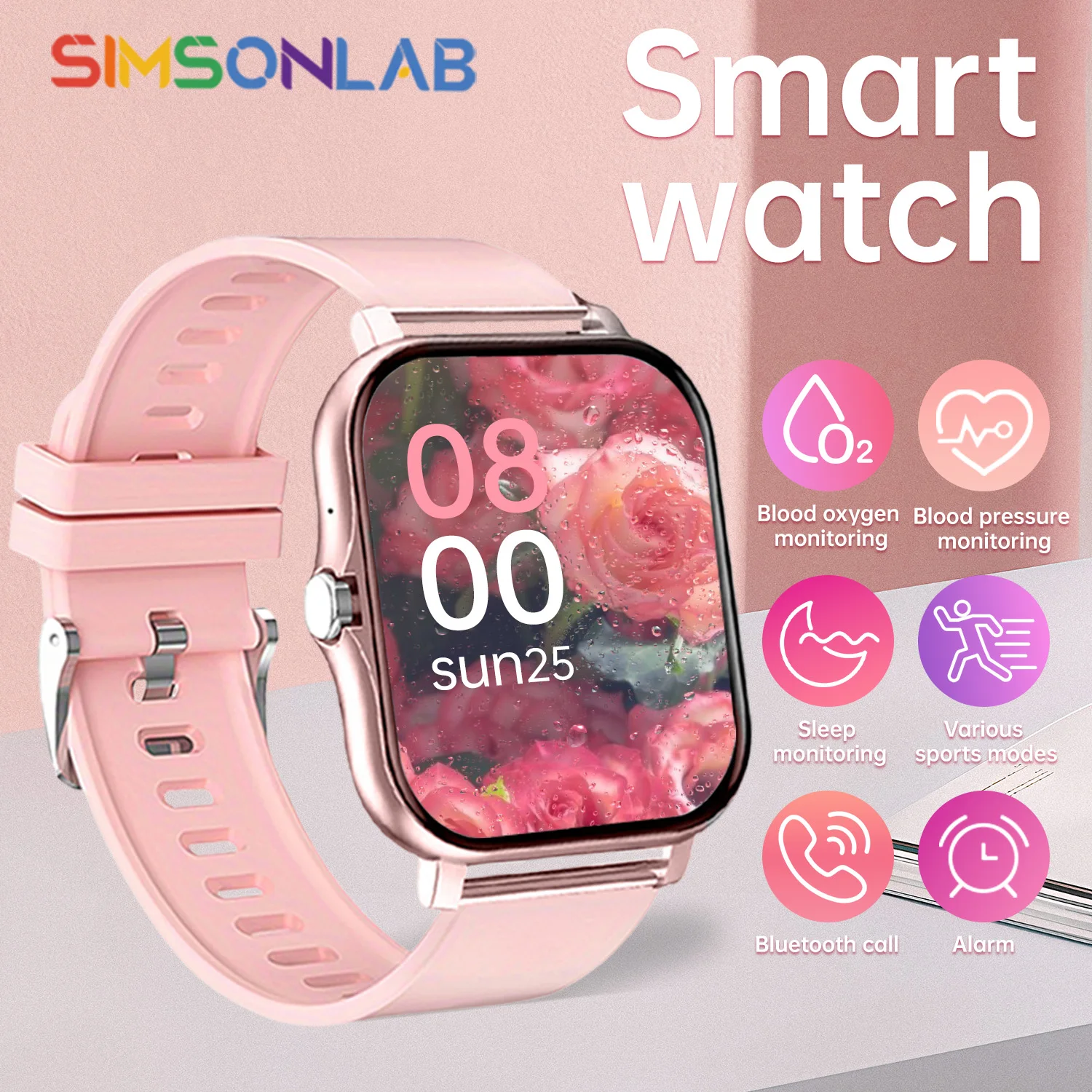 Nuevo reloj inteligente con pantalla HD de 1,44 pulgadas, presión de oxígeno en sangre, monitoreo de la salud del sueño, relojes con llamadas Bluetooth para mujeres y hombres, para regalo