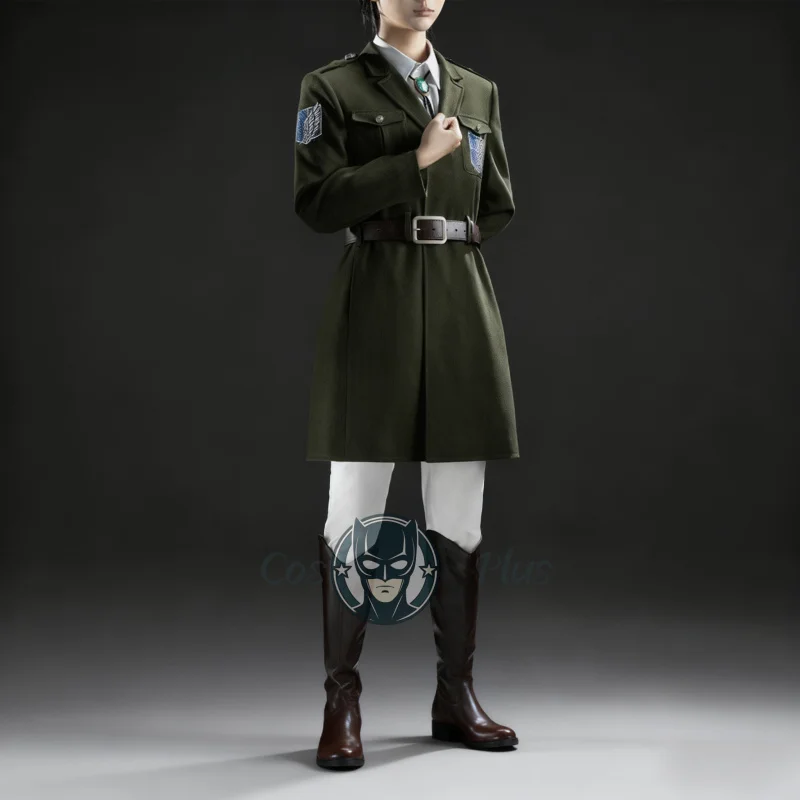 

Anime Attack on Titan‌ Eren Mikasa Levi Armin Cosplay Costume Scout Regiment‌ Uniform Embroidered Giant Coat Halloween Carnival