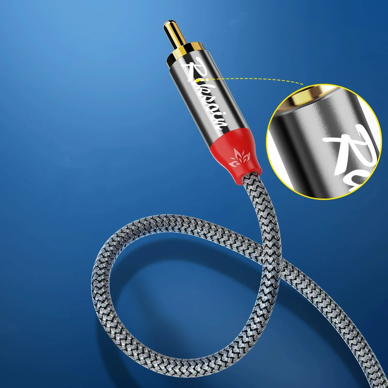 RCA Cable 2-RCA Male To 2-RCA Male Subwoofer Audio Cable Aux Stereo Audio Cord for HDTV Home Theater Console DVD Player Etc