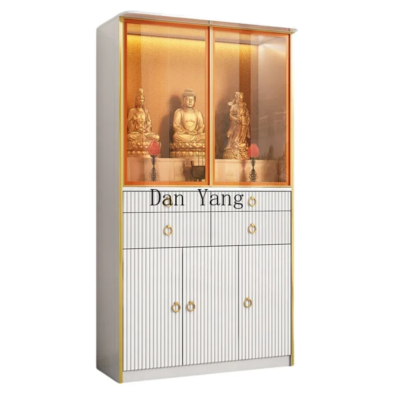 

YJ offering table Buddhist shrine shrine solid wood Buddhist cabinet new Chinese incense case home Guanyin God ofWealth Buddhist