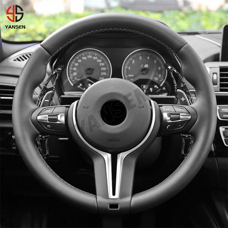 DSG 기어 시프트 패들 M2 F87 M3 F80 M4 F82 F83 M5 F10 M6 F12 F13 X5M F85 X6M 시프트 패들 탄소 섬유 스티어링 휠