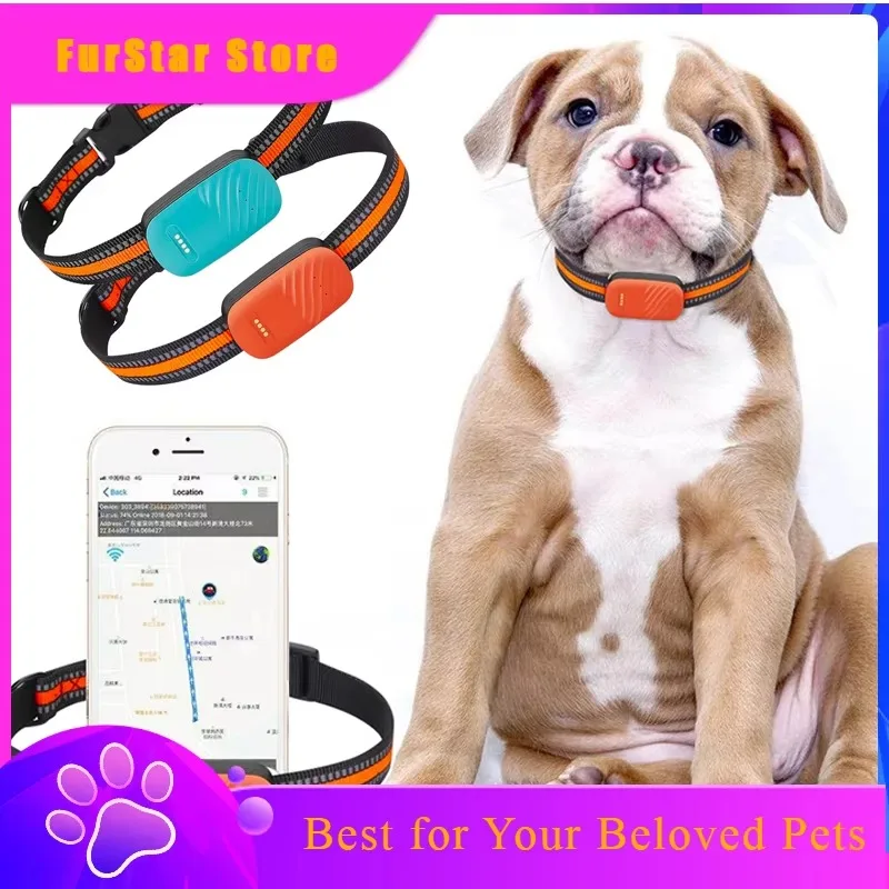 FurStarPet Smart 4G GPS Tracker Portable Electric Geofence Alarm Anti-lost Mini Dog Cat Tracking Collar Real-Time Tracking For D