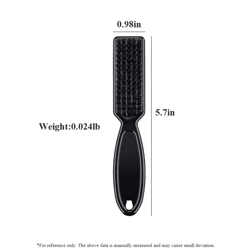 Black Small Beard Styling Brush Professional Shave Beard Brush Barber Vintage Oil Head Shape Carving Cleaning Brush