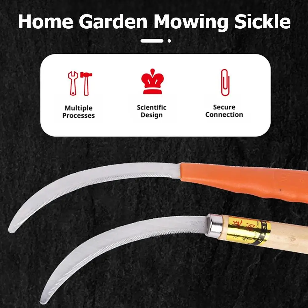 Gartensichel für den Haushalt, Unkrautentfernungssichel, Gartenwerkzeug-Set mit Zähnen für Unkrautbeseitigung auf Rasen, Terrasse und Patio – Detail 9