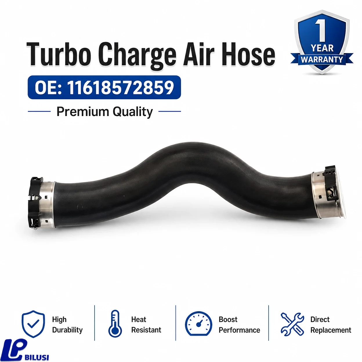 

BILUSI 11618572859 New Turbo Tube Charge Air Hose for BMW 5 G30 G31 520d 520dX 7 G11 G12