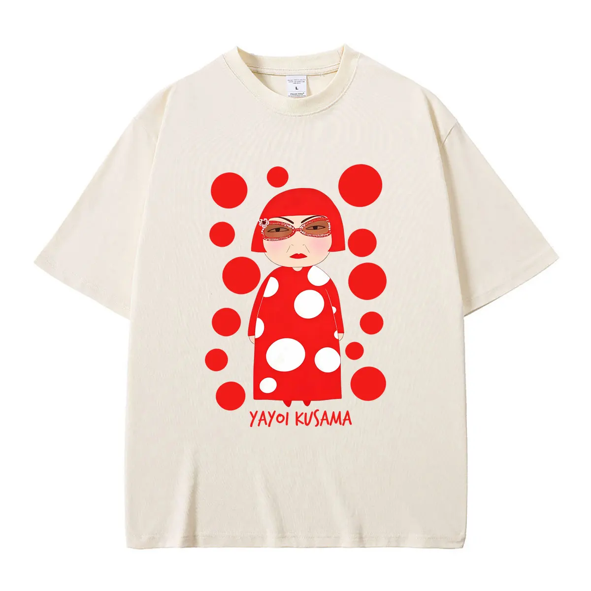 Japanese Artist Yayoi Kusama T Shirts Men Women Clothing High Quality Soft Cotton T-shirt Tops Unsiex Fashion Vintage Streetwear