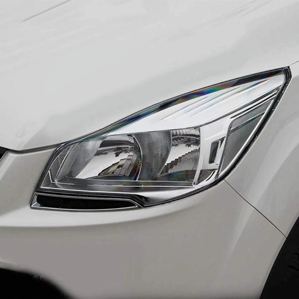

A13Z_Car Front Plated Headlight Cover Eyebrow Trim for Ford Escape 17-18