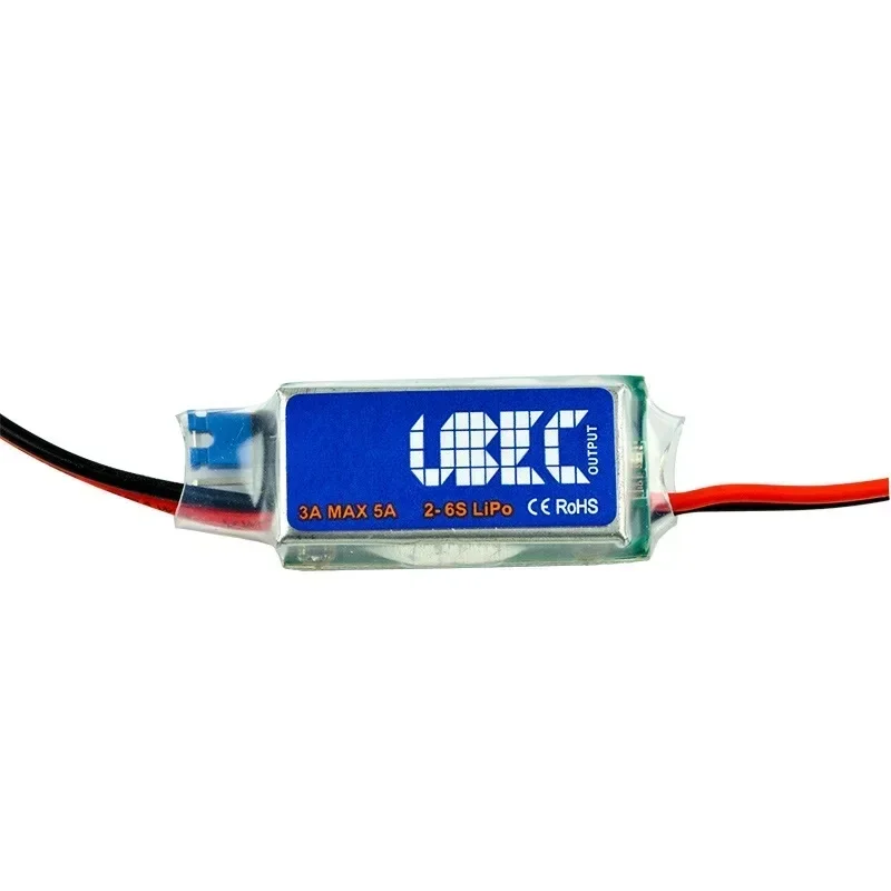 Modelo de avión Ubec 3a 5v/6v, interruptor antiinterferencias completo ajustable, fuente de alimentación 2-6s, módulo de reducción de voltaje Bec