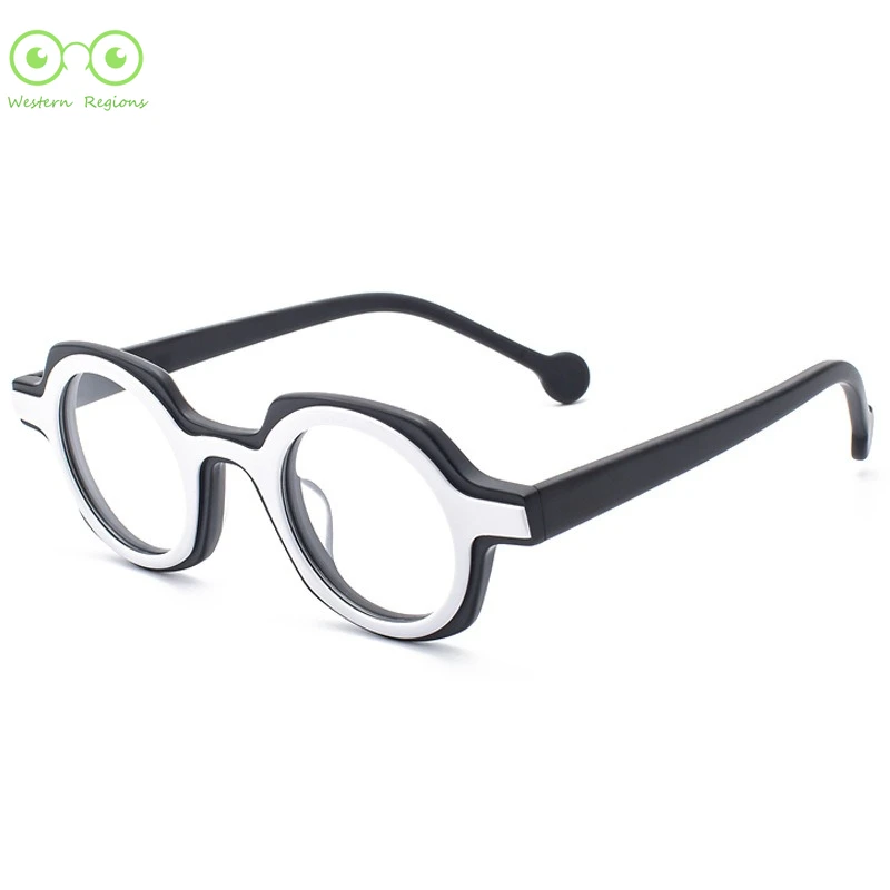 

Japanese fashion color-blocking acetate small frame mirror outdoor classic comfortable glasses frame without a match for men