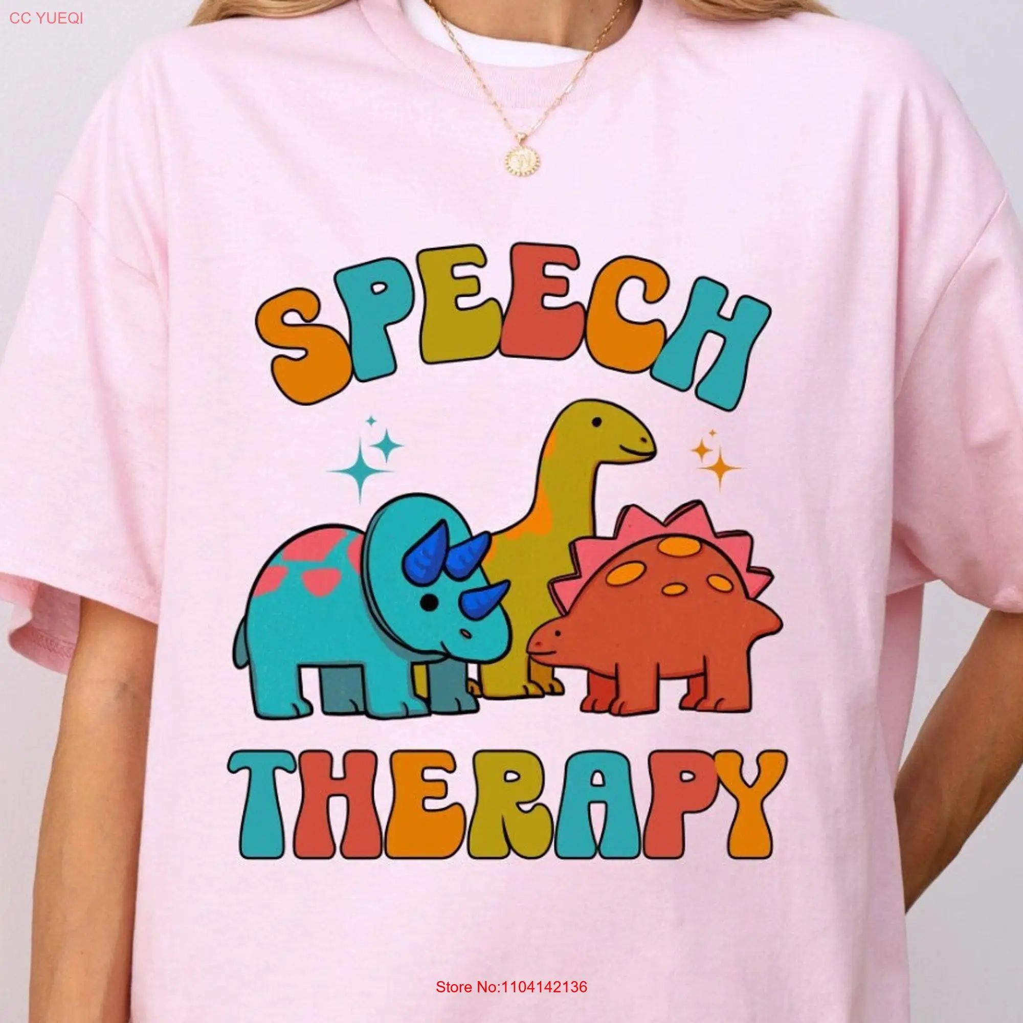 Dinosaur Speech Therapy T Shirt SLP PathologisT Therapist Language SLPA long or short sleeves