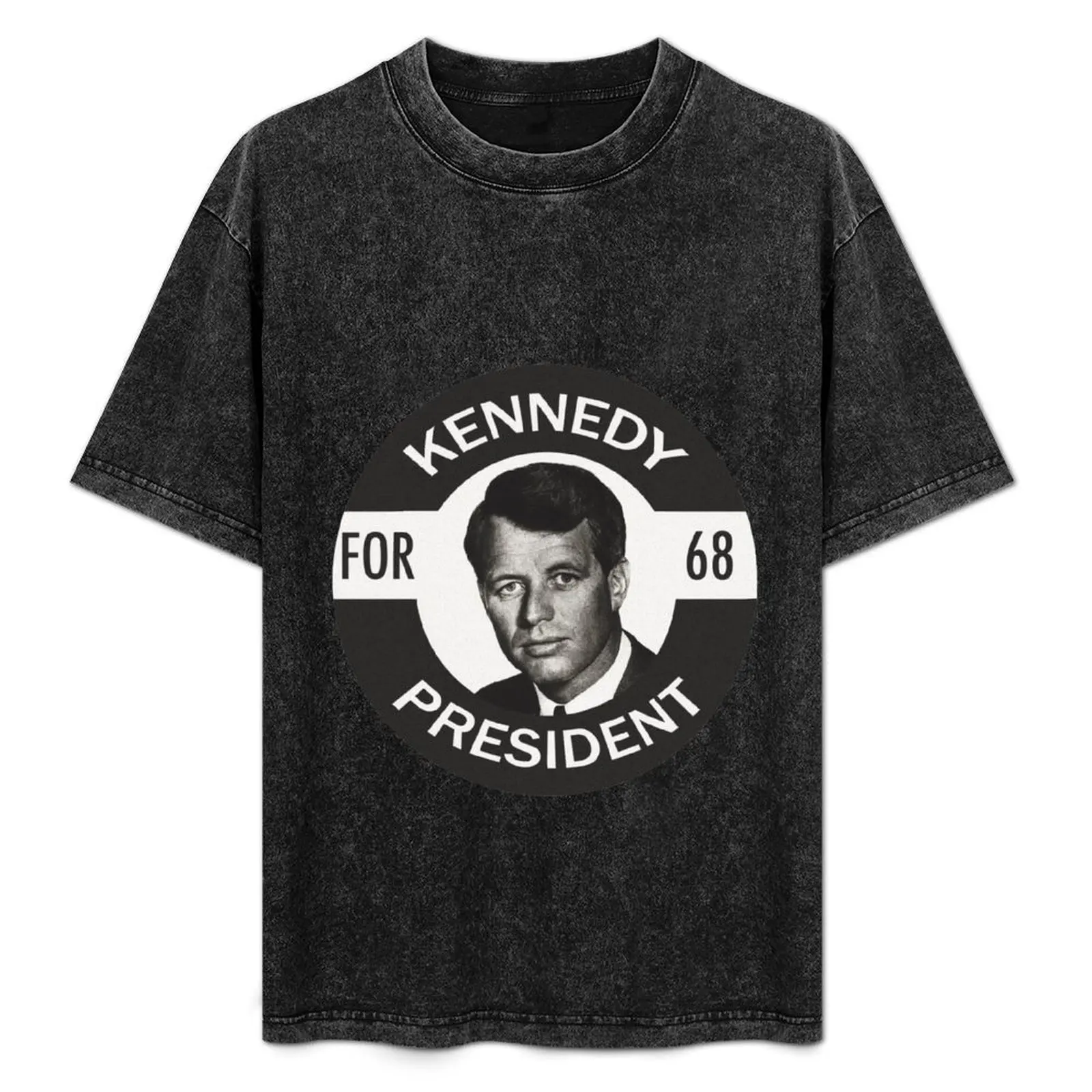 

Robert Kennedy Black and White T-Shirt Minimalist Graphic Tee Shirt