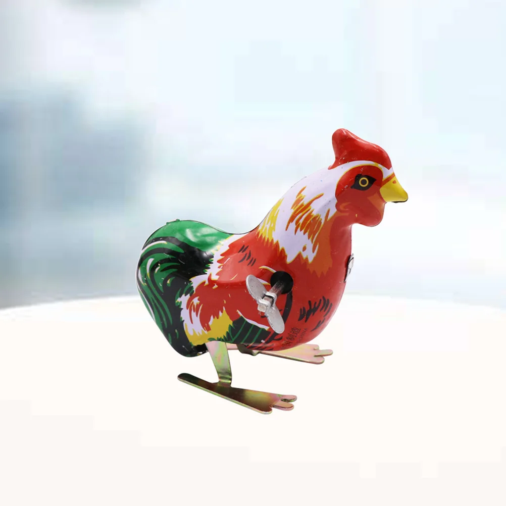 

3pcs Vintage Iron Rooster Jumping Tin Metal For Kids Hand-Eye Coordination Crawling Training Interactive Educational Chicken