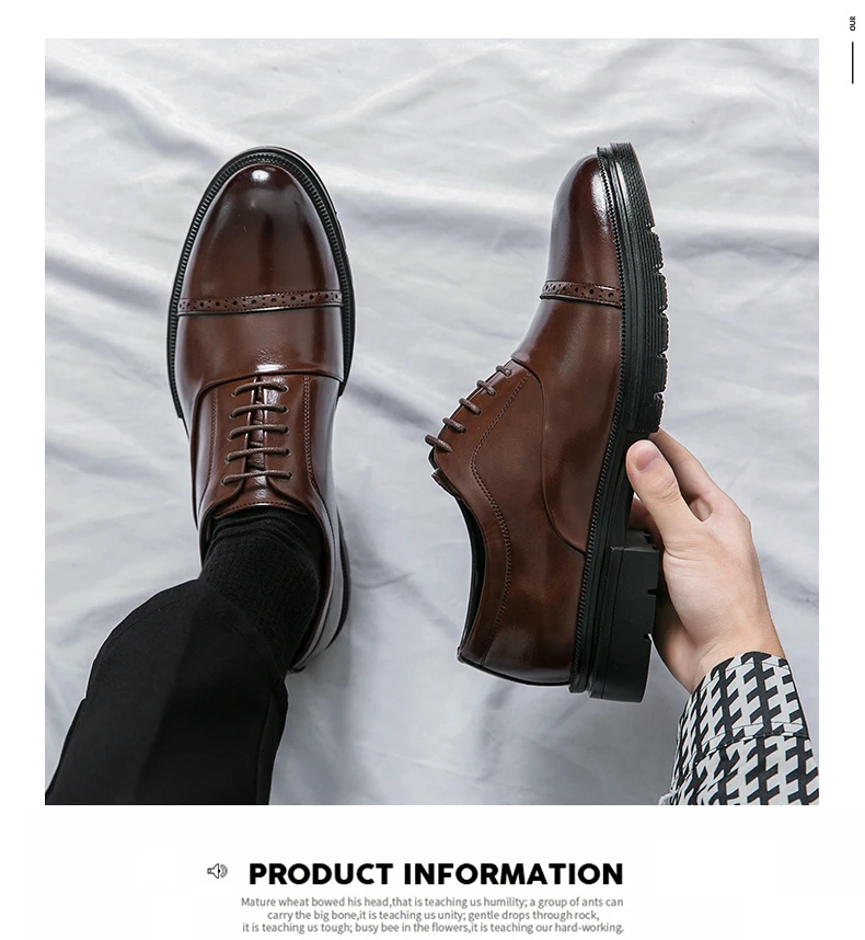 Zapatos Brogue clásicos para hombre, zapatos de cuero de tendencia para bodas y eventos sociales, zapatos de vestir de alta calidad para hombre, zapatos informales de negocios para hombre