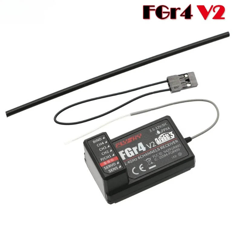 Flysky FS-FGr4 V2 Receiver 2.4Ghz 4CH AFHDS3 Receiver for Flysky Noble FS-NB4 Transmitter