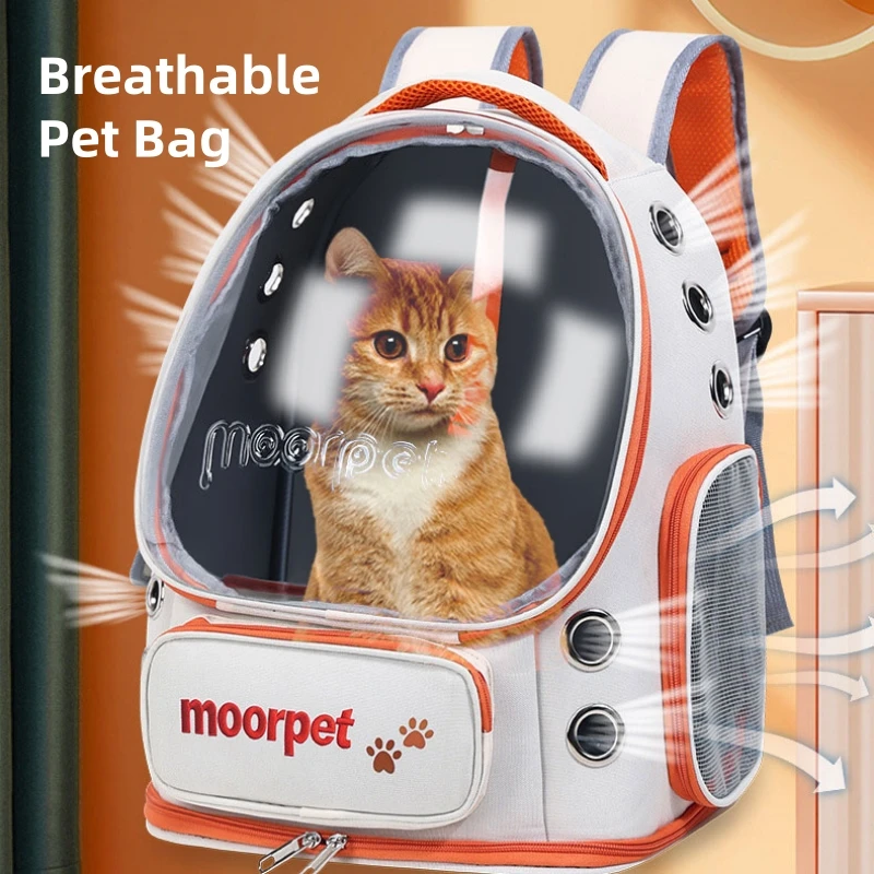 

Universal Portable Transparent Large Capacity Breathable Backpack Pet Bag for Dogs And Cats Mobile Pet Carrier