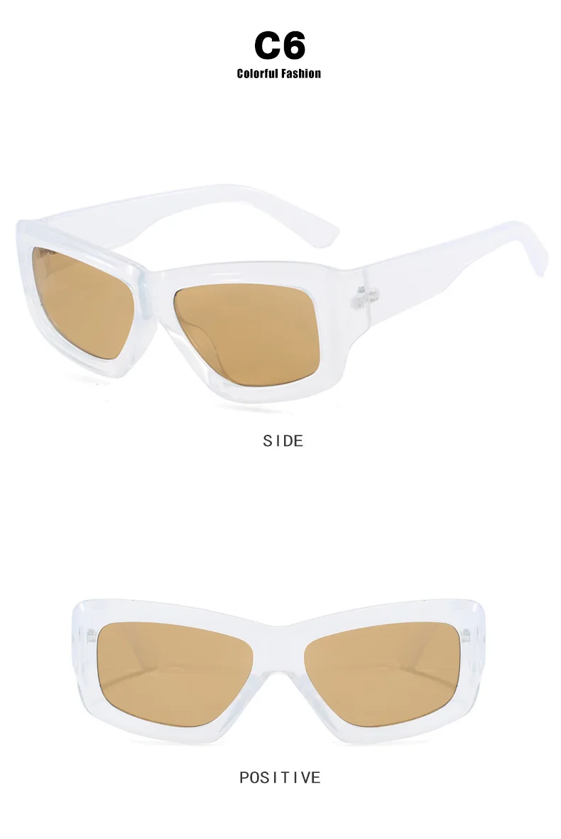 DOHOHDO Luxus Y2K Mode Sonnenbrille Damen Markendesigner Quadratische Punk Sport Sonnenbrille Herren Goggle UV400 Modische Brillen Damen – Detail 10