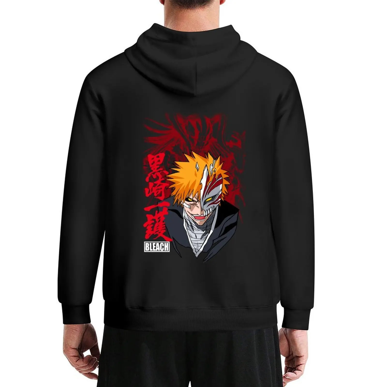 

hollow half mask Hoodie anime clothing hooded shirt men's clothing blouse hoodie men