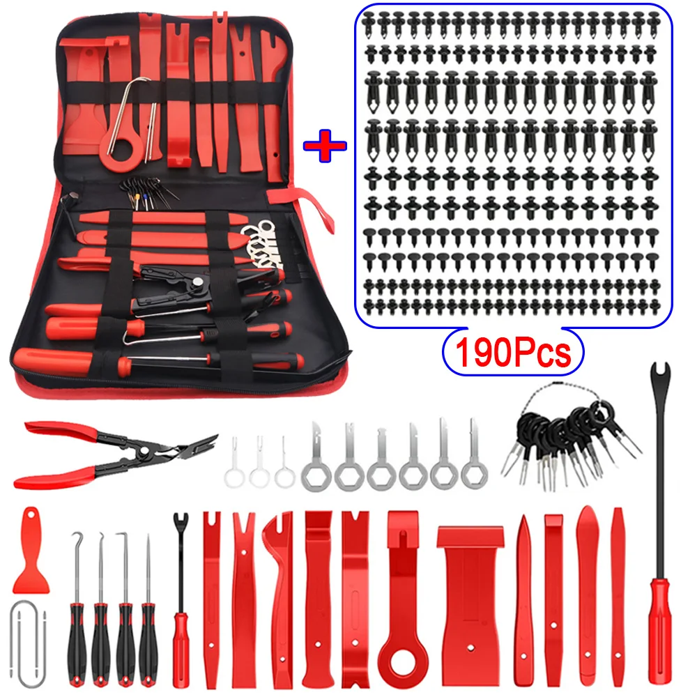 Auto Fastener Clips Disassembly Repair Tools Set Car Audio Repair Car Clip Rivet Fastener Door Panel Trim Removal Tool