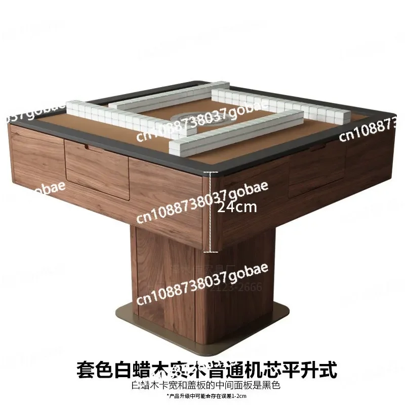 Solid Wood Mahjong Table Mute Electric Automatic Home Dining Table Integrated Chess and Card Table